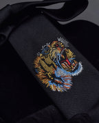 "GUCCI" Michele period tiger embroidery silk necktie
