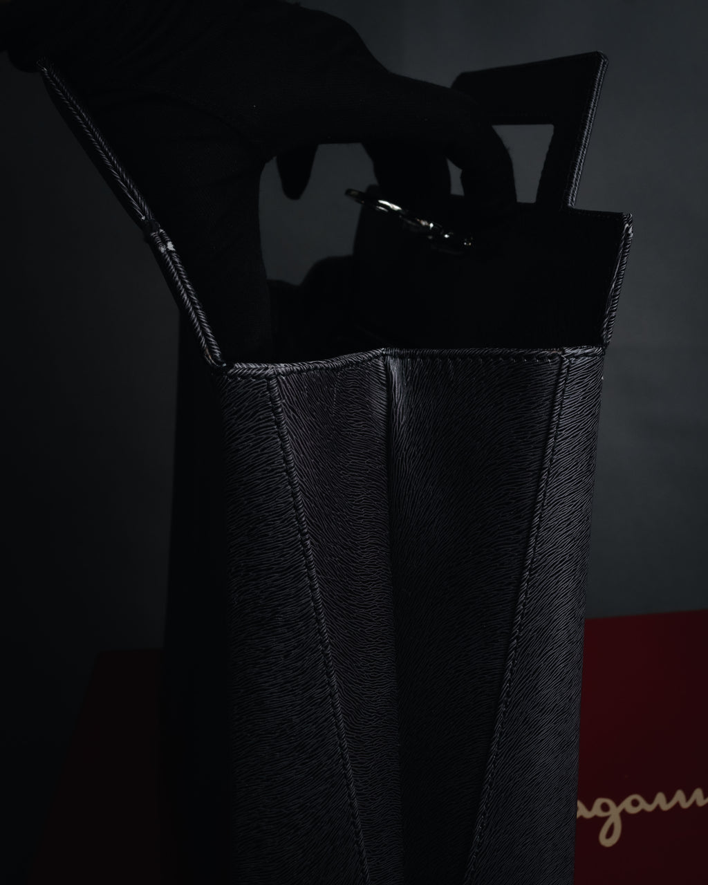 "Salvatore Ferragamo" 90’s structured gancini 2way top handle bag