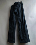 "ISSEY MIYAKE FETE" Fabric change stripe pattern wide slacks