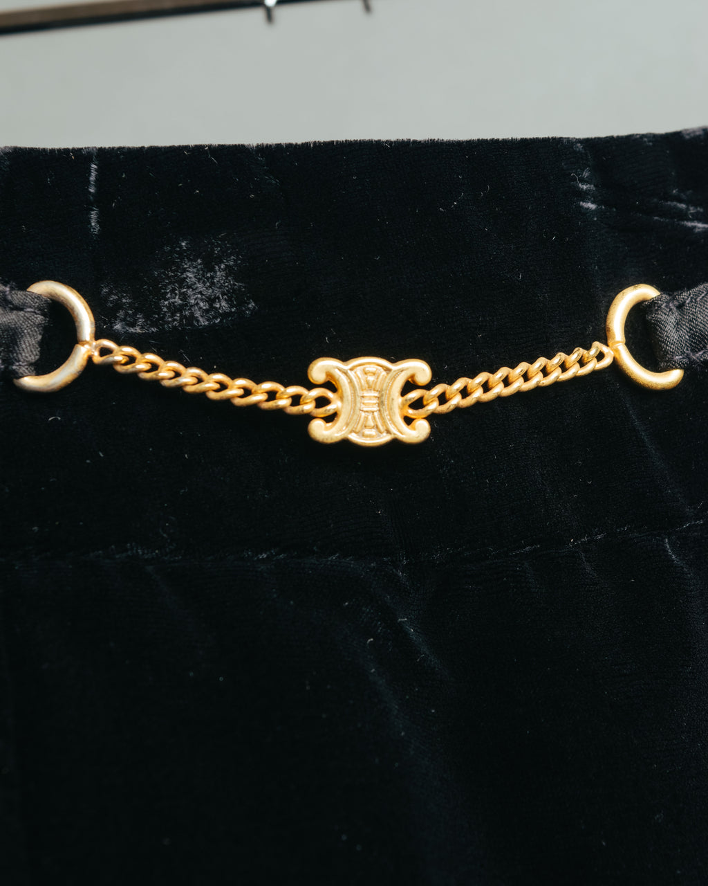 -SPECIAL- “CELINE” 80’s-90’s velvet frilled chain setup
