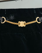 -SPECIAL- “CELINE” 80’s-90’s velvet frilled chain setup