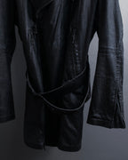 "JEAN PAUL GAULTIER" Firm finish double-zip belted mid-length coat