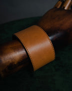 "Salvatore Ferragamo" 95’s-05’s Gancini clasp vacchetta leather bracelet