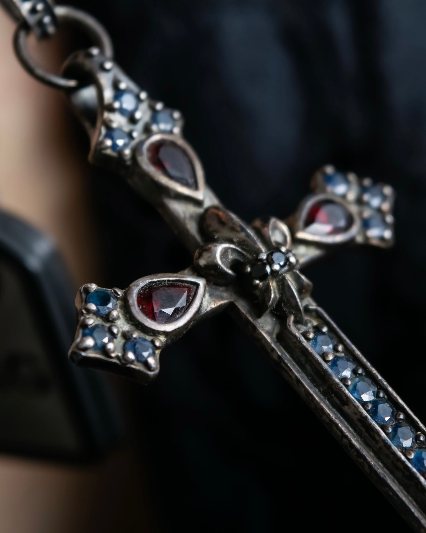 "DOLCE & GABBANA" Dog tag＆sword motif combination necklace