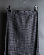 "PLEATS PLEASE ISSEY MIYAKE"
Gingham check sheer combination pleated skirt