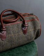 "Harris Tweed" Herringbone wave boston bag