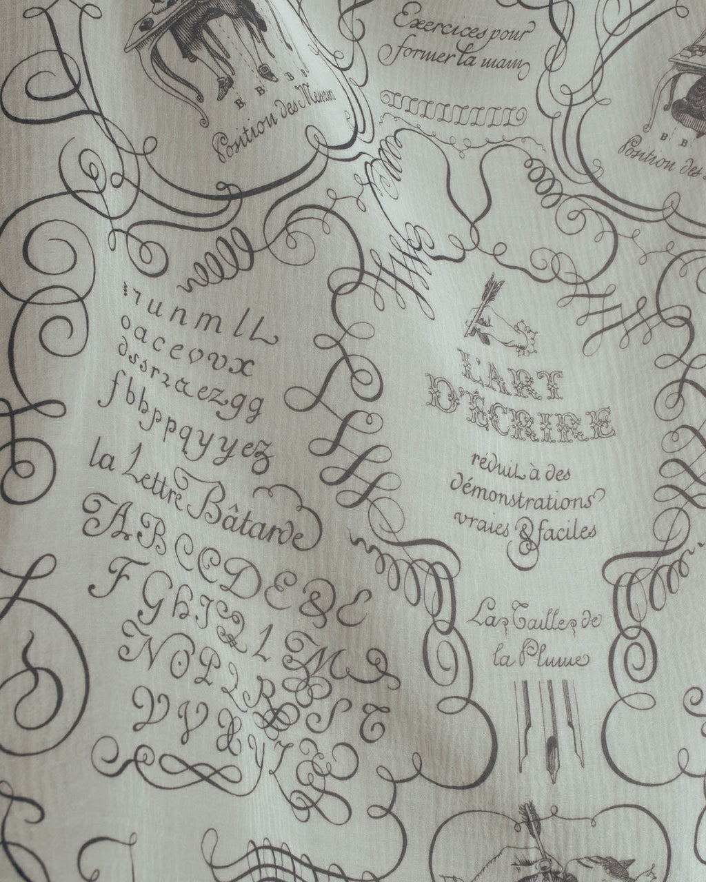 "Hermès" 80's-90's Airy silk chiffon scarf