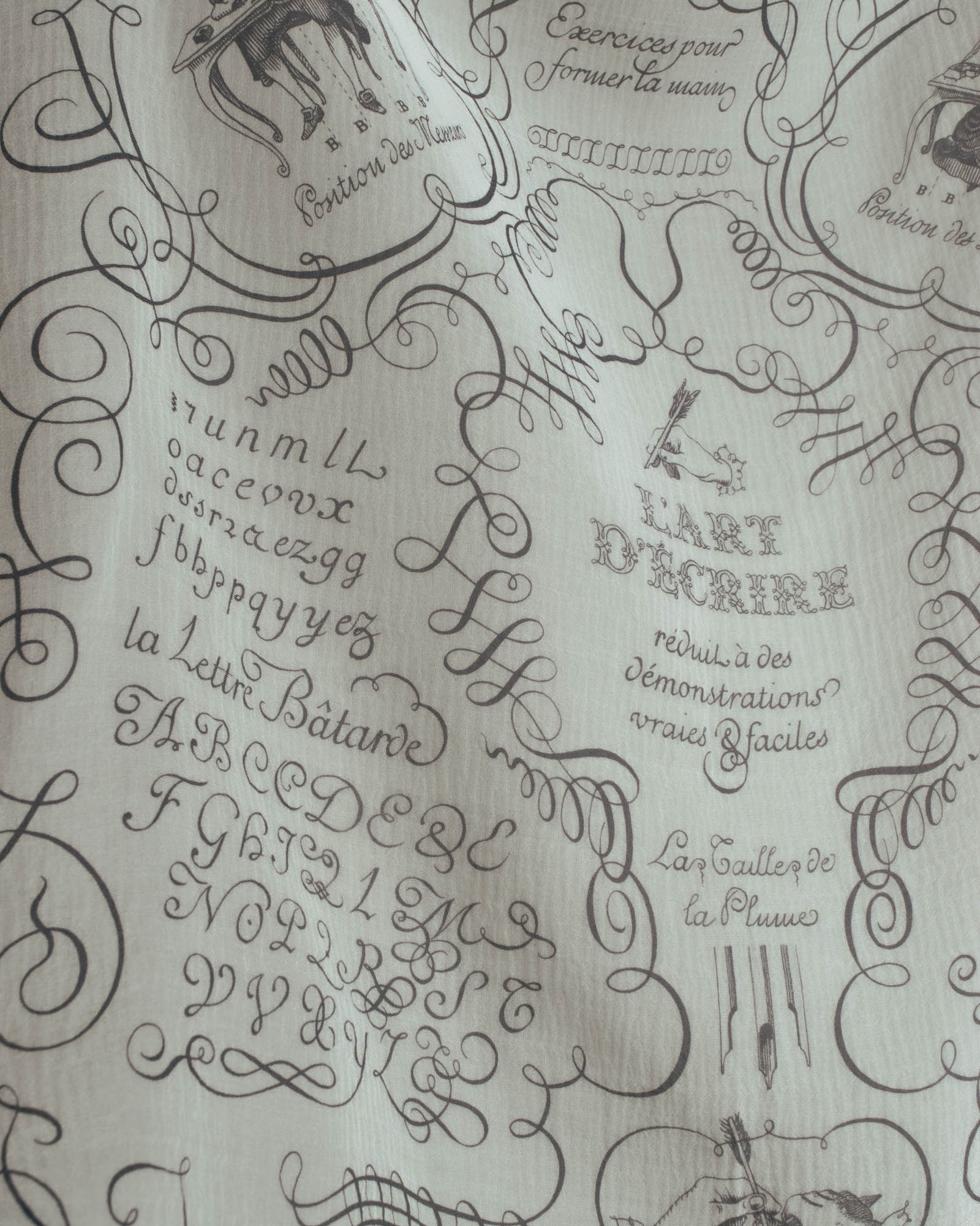 "Hermès" 80's-90's Airy silk chiffon scarf
