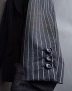 "Dolce & Gabbana" White striped shaped tailored jacket