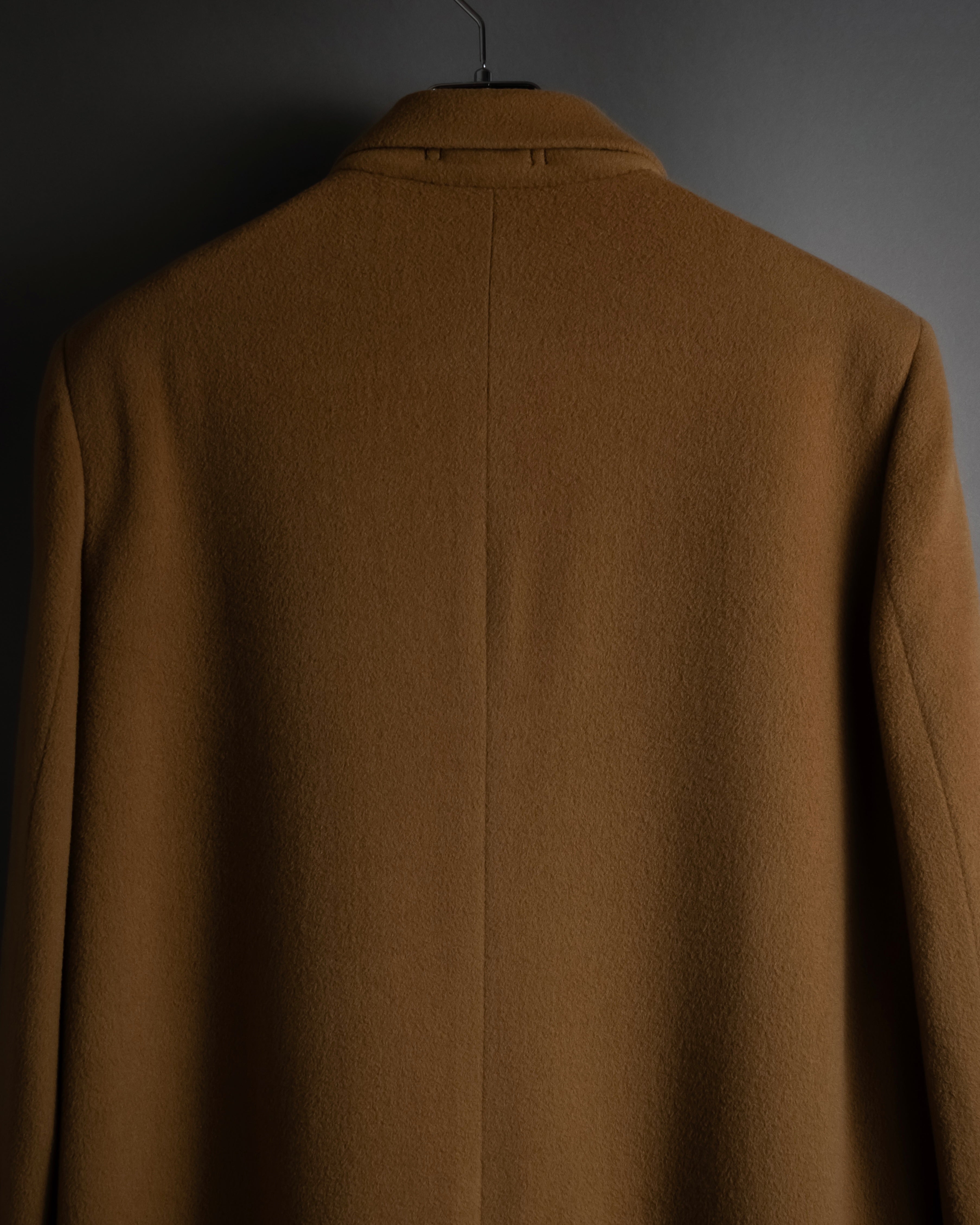 "BURBERRYS" 80's-90's Camel tone cashmere mix chester coat