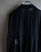 "COMME des GARCONS" 99SS sheer drape docking detail tailored jacket