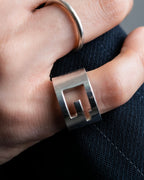 “GUCCI” G logo silver 925 ring