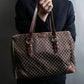 "CELINE" Macadam pattern crocodile switching one handle bag