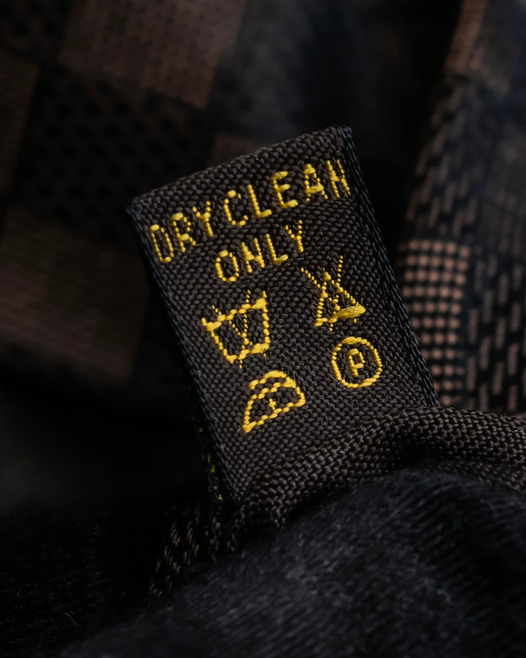 "LOUIS VUITTON" Damier check silk jacquard neck tie