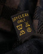 "LOUIS VUITTON" Damier check silk jacquard neck tie