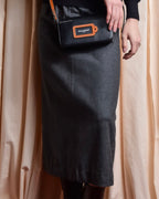 "HERMES" Margiela period semi-flared wool skirt