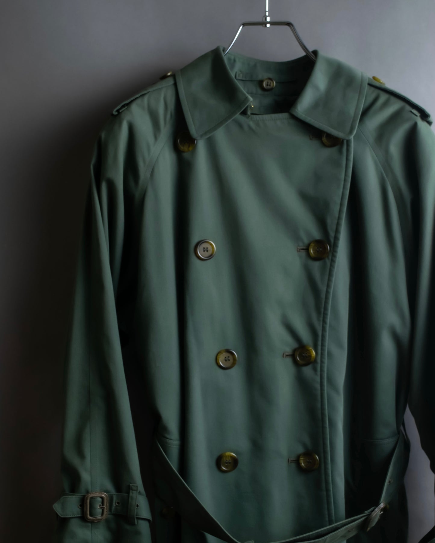 "BURBERRYS" Military detail oversized belted trench coat