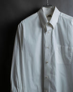"HERMES" Yoke switching design white cotton shirt