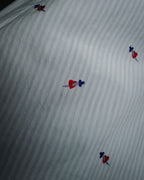 “GUCCI” 2017 heart and dagger embroidered bow tie shirt