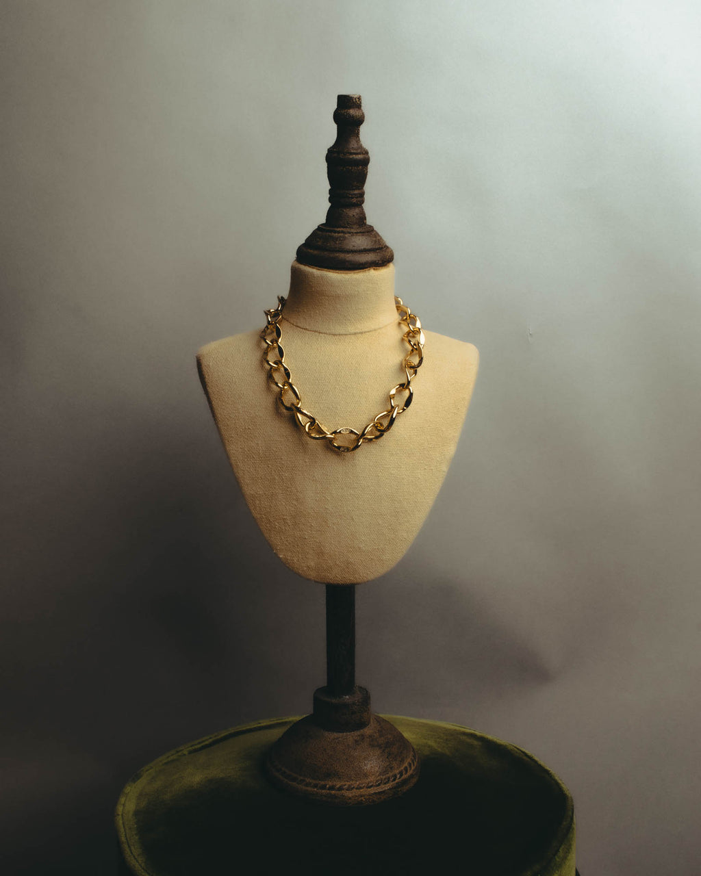 "Dior" Statement gold tone chain necklace