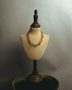 "Dior" Statement gold tone chain necklace