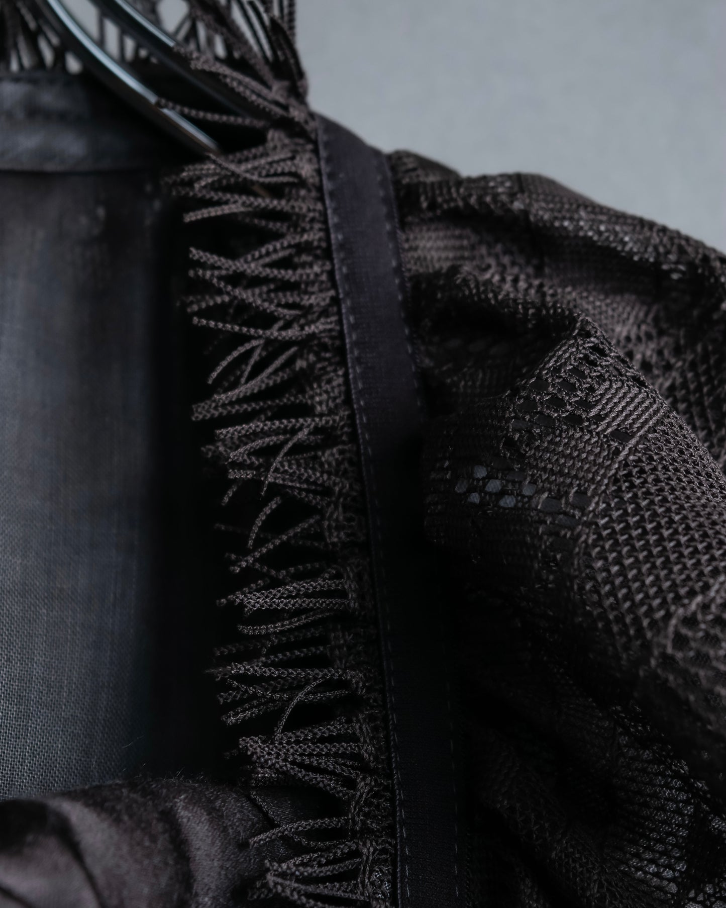 "ISSEY MIYAKE" Fringe design embroidered jacket