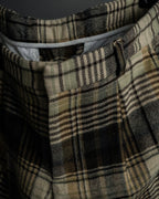 "GUCCI" Brushed check pattern tapered pants