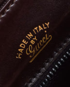 "GUCCI" 70's Embossed suede flap shoulder bag