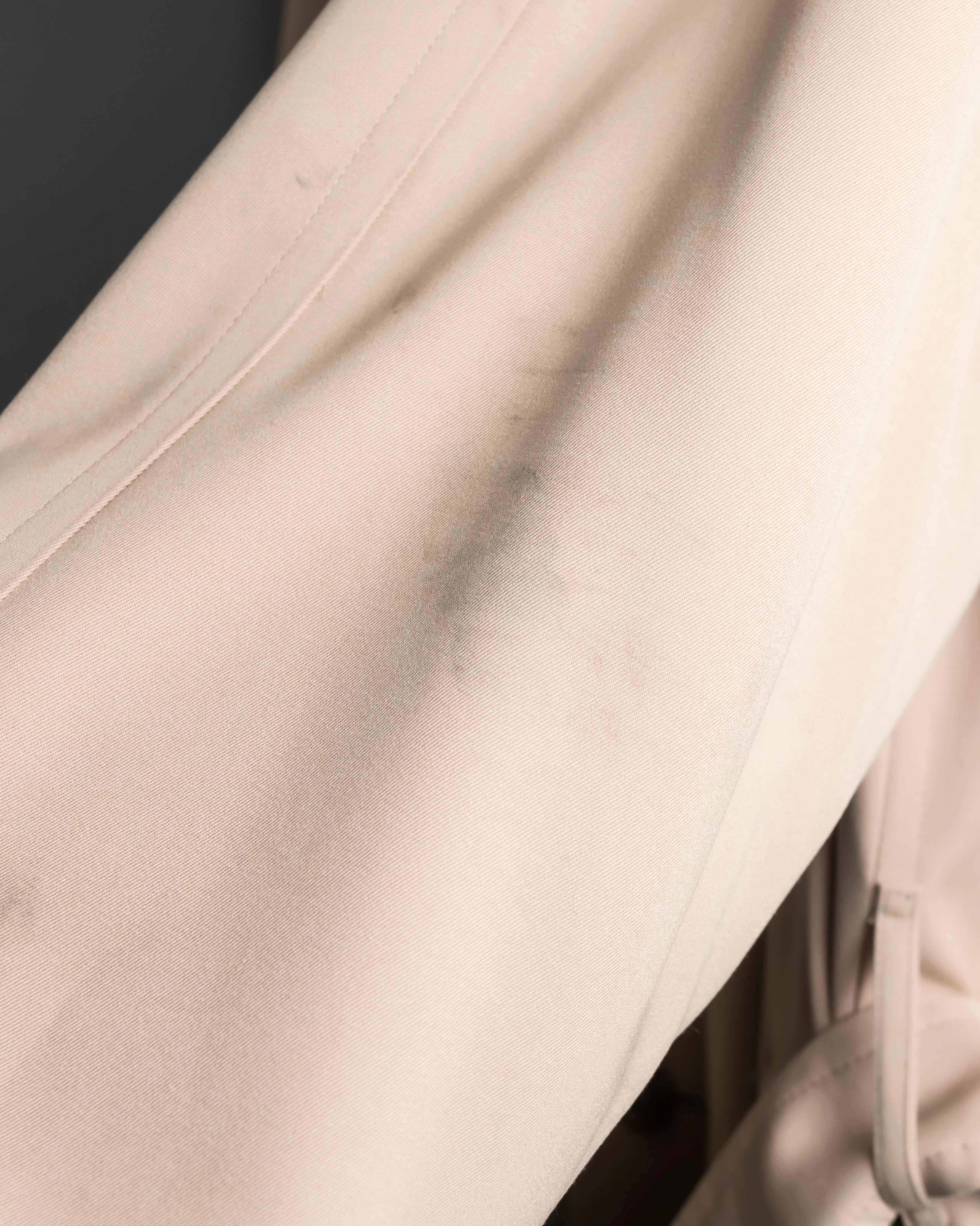 "BURBERRY" Military detail belted maxi length trench coat