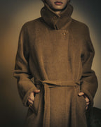 -SPECIAL- “Max Mara” 90’s-00’s Angora blend belted wrap coat