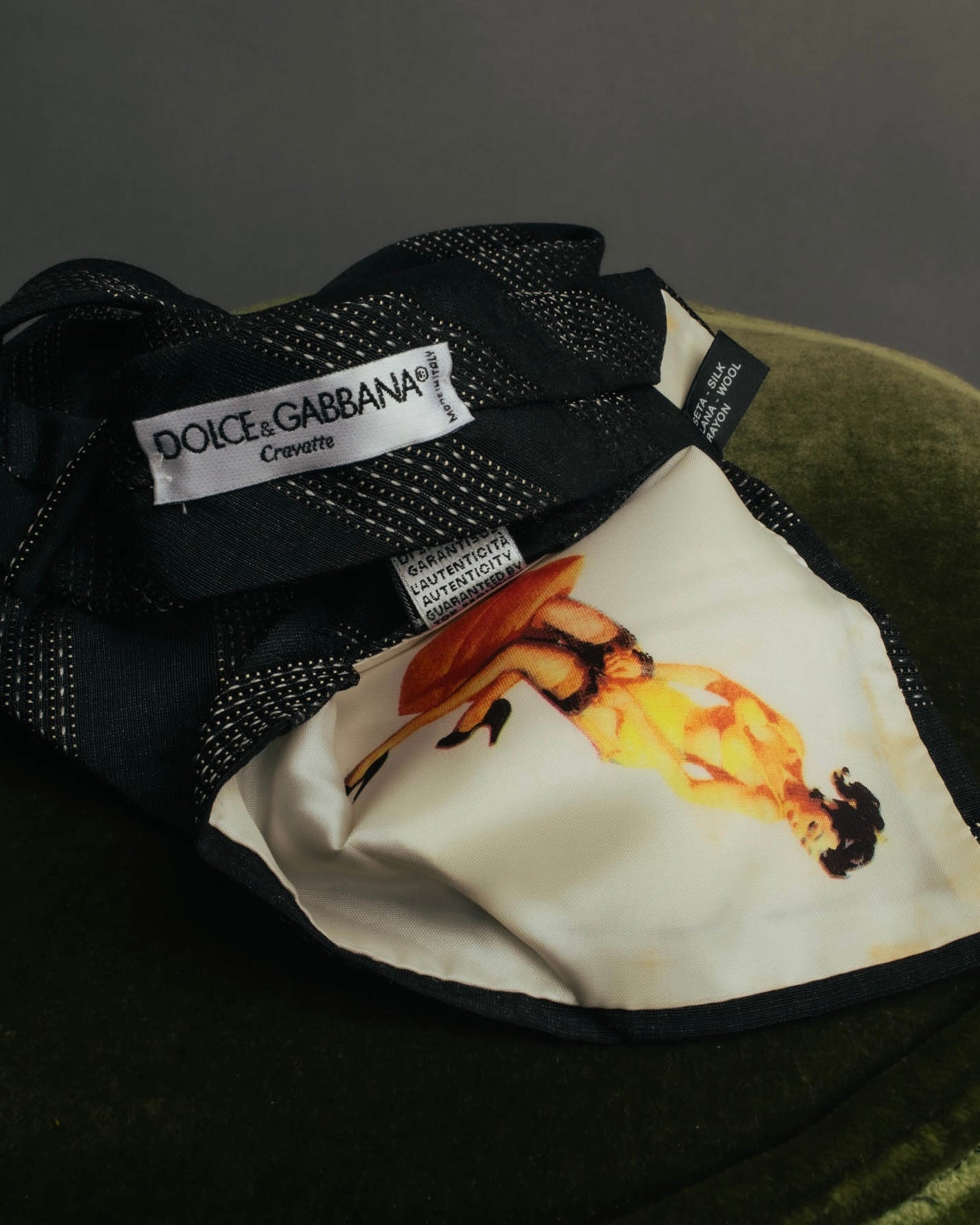 "Dolce & Gabbana" 00's-10's Silk wool scarf tie