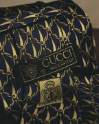 "GUCCI" 80's Nautical patterned silk necktie