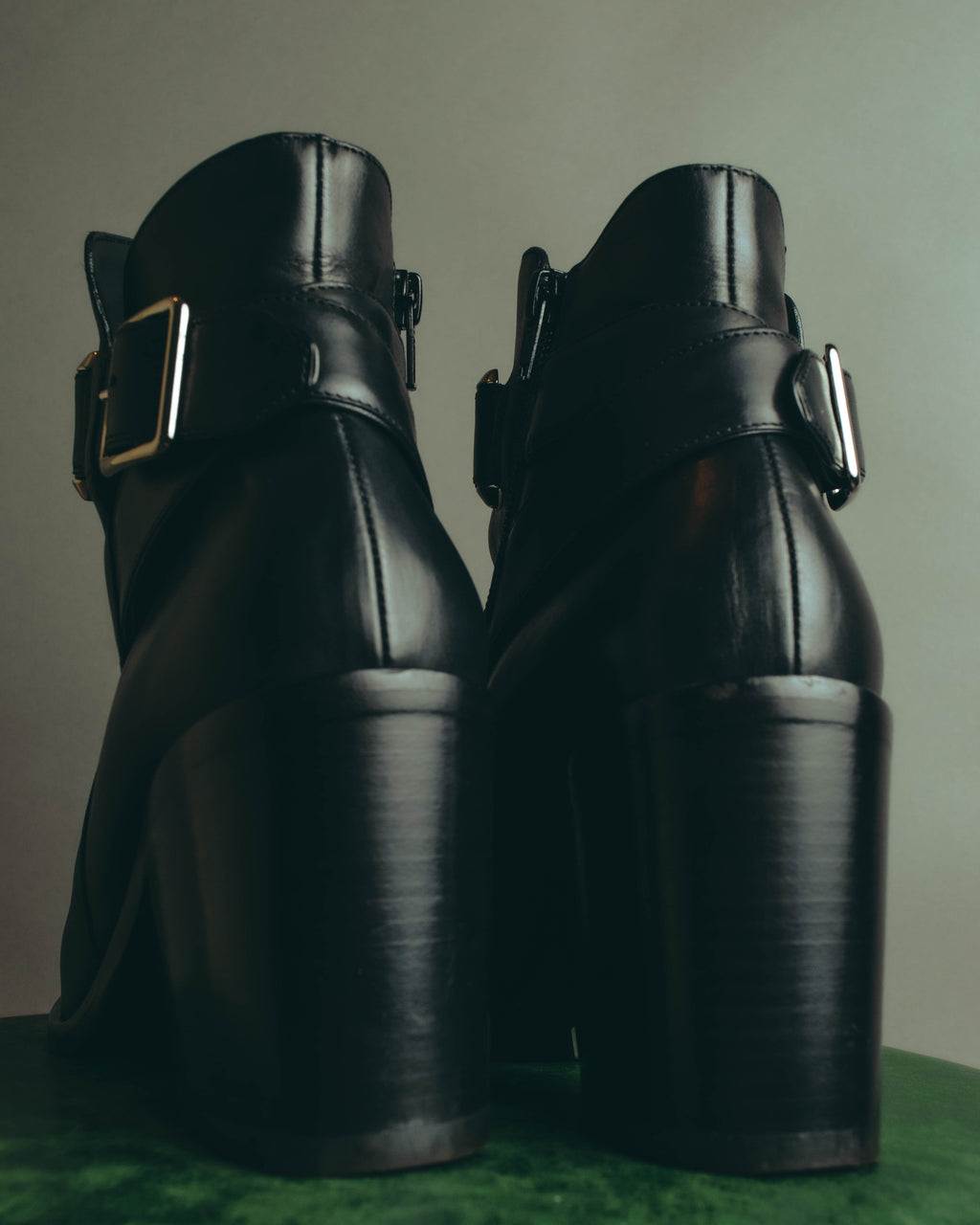 -SPECIAL- “BALENCIAGA” 2014-16’s Metal bar leather ankle boots