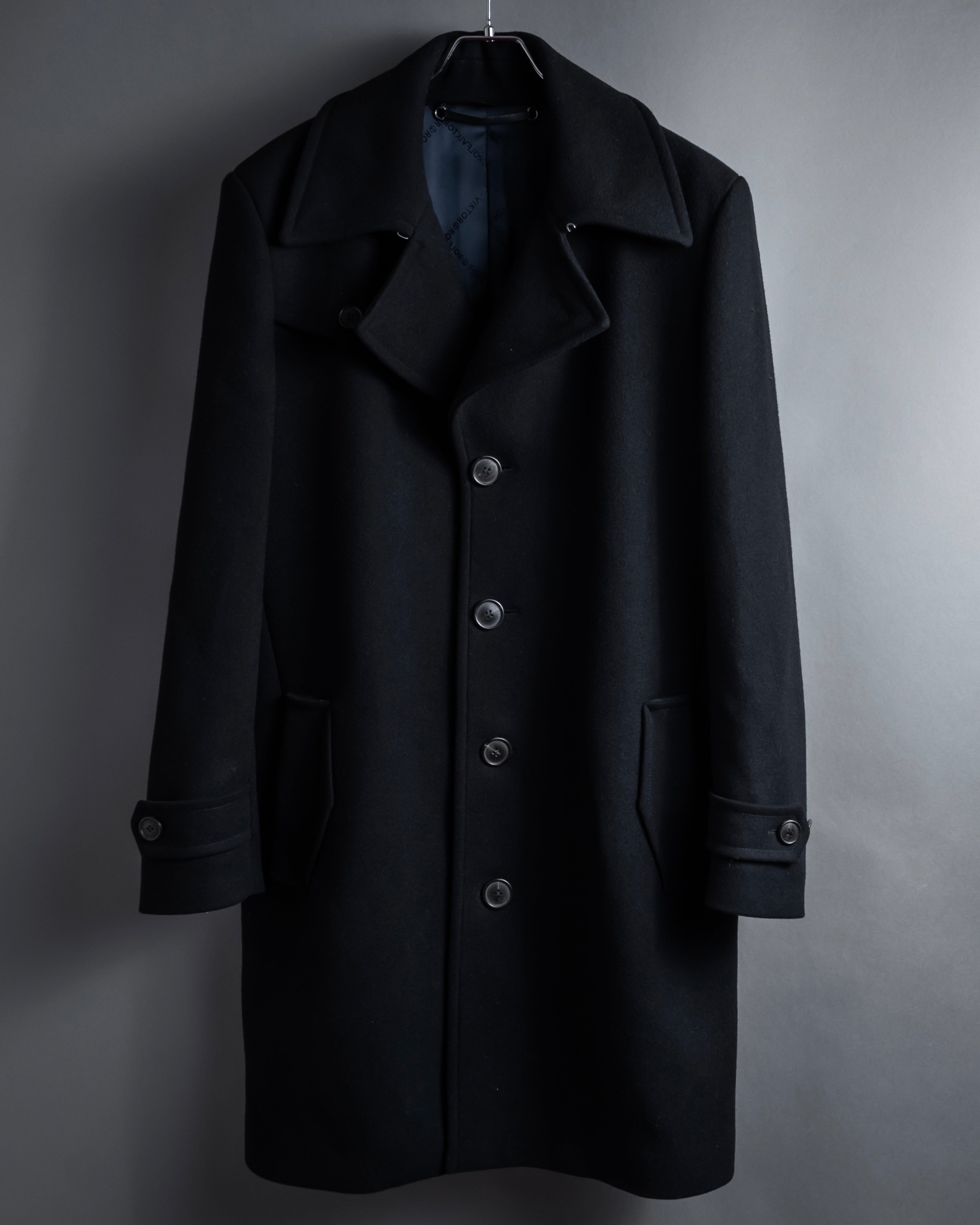 "VIKTOR&ROLF" Sculptural lapel melton coat