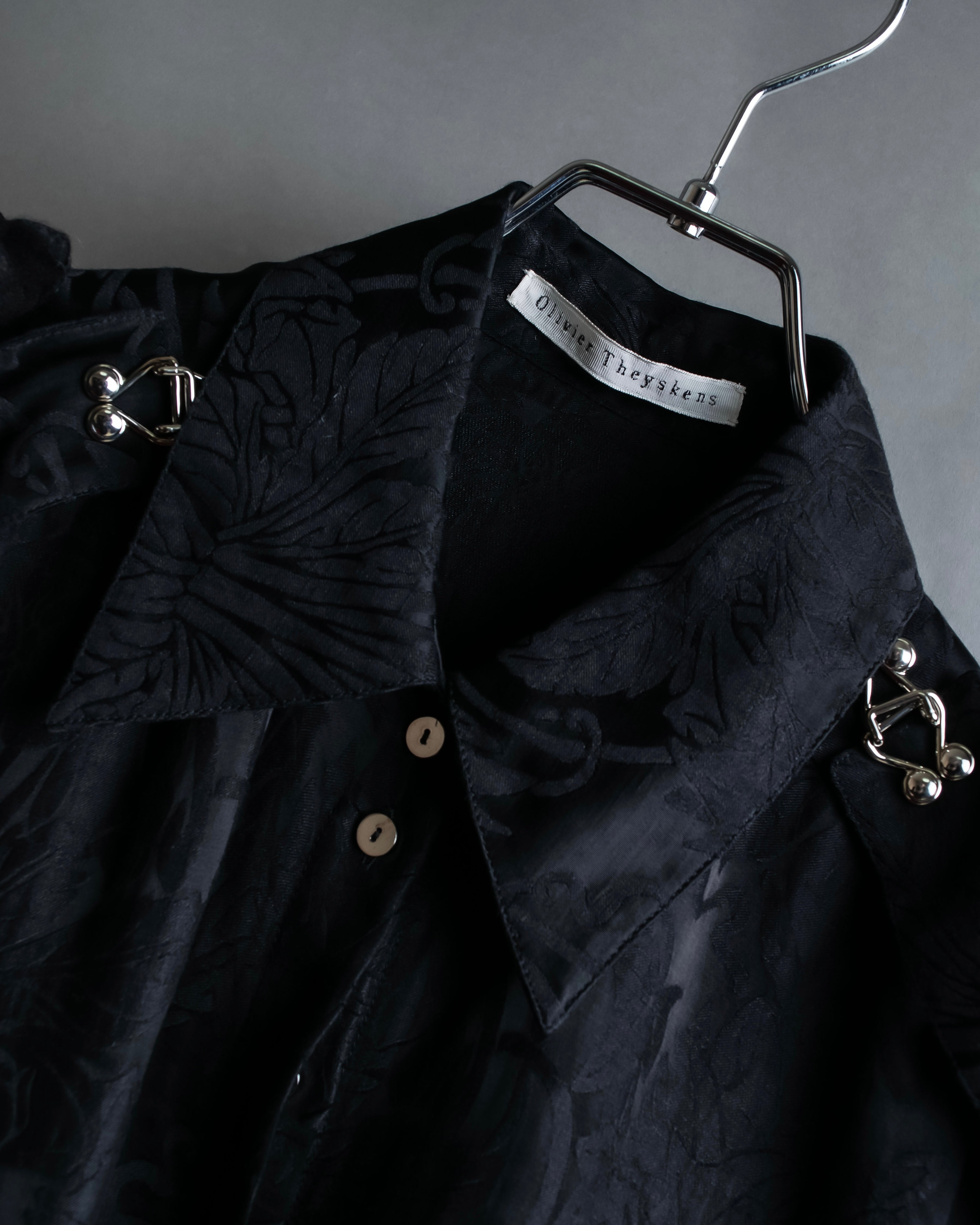 "Olivier Theyskens" Jacquard metal parts design sleeveless dress