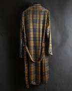 "BURBERRYS" Nova check maxi length silk gown coat
