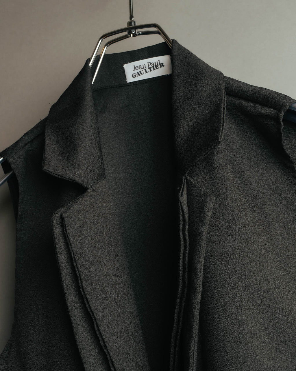 "Jean Paul GAULTIER" 80's-90's Avant-garde sleeveless long gilet coat