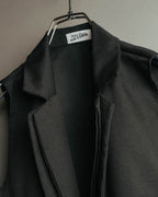 "Jean Paul GAULTIER" 80's-90's Avant-garde sleeveless long gilet coat