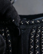 "Alexandar McQueen" Waist-shape detail vertical stitch cardigan