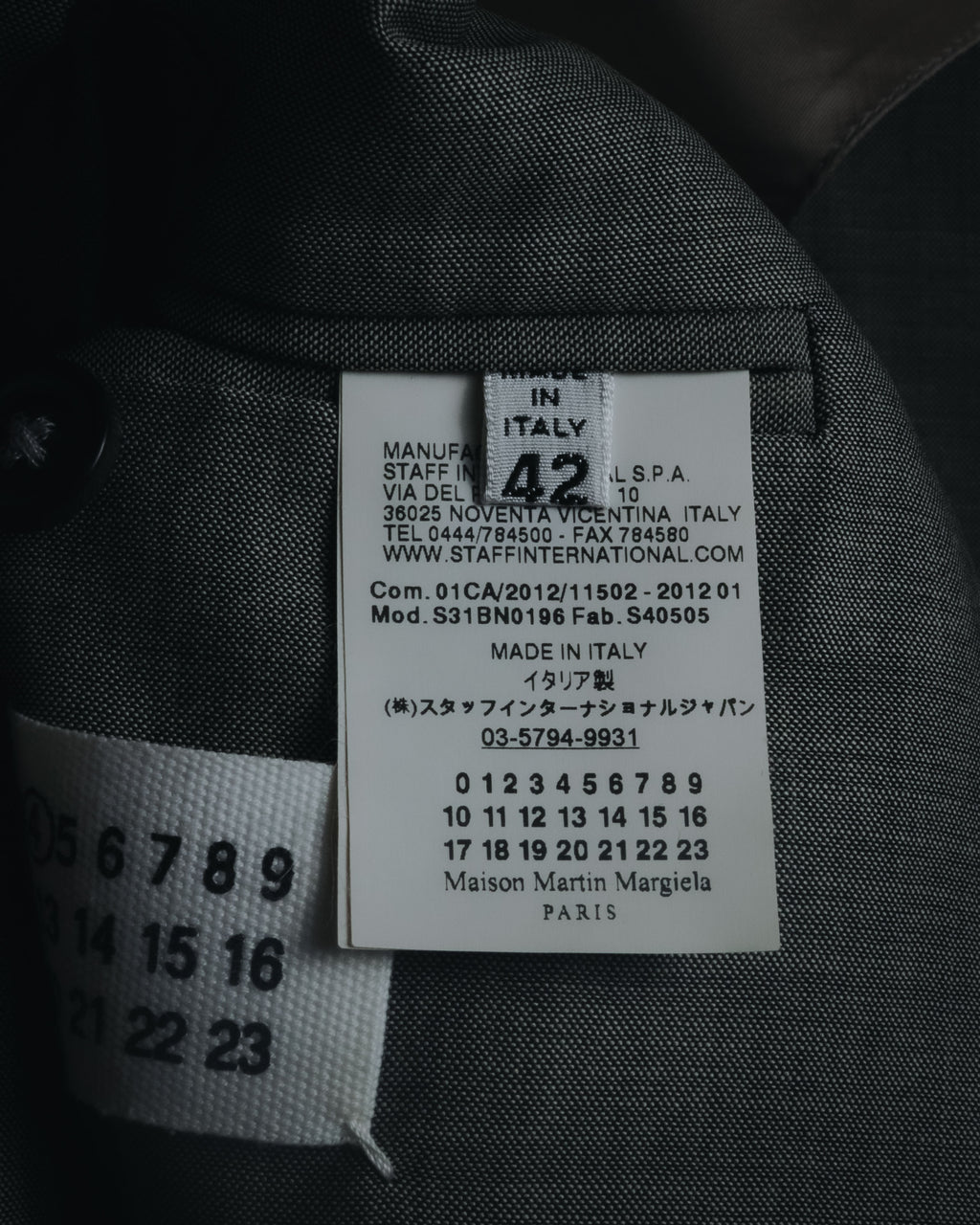 "Maison Martin Margiela" 2012SS deconstructed sartorial blazer