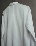 "Y's" 90's-00's Open collar long cotton shirt coat