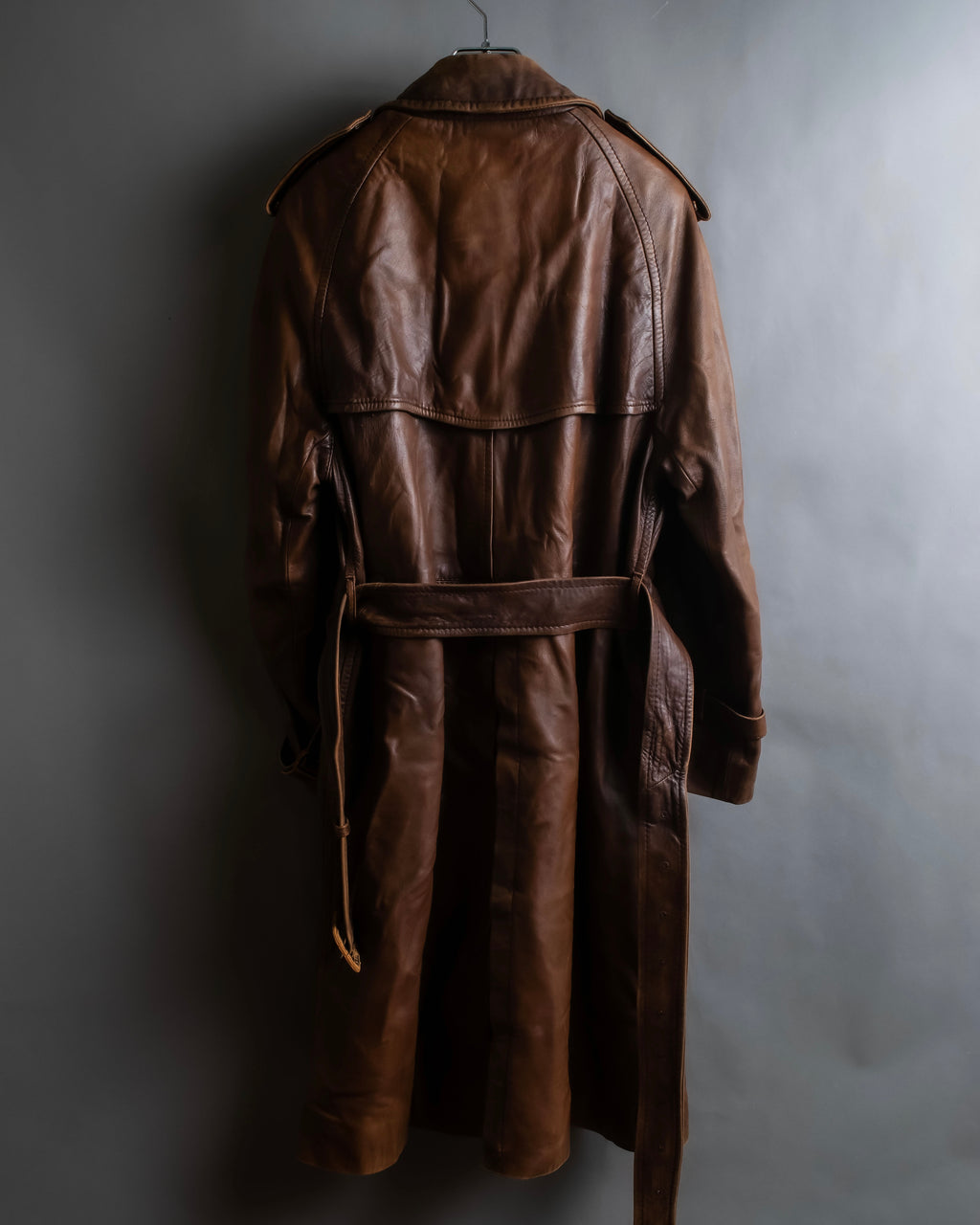 "Burberrys" Vintage-inspired leather oversized trench coat