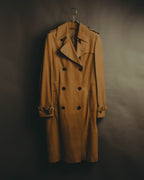 –SPECIAL– “Maison Martin Margiela” 2012AW Leather trench coat with Line 4 printed lining