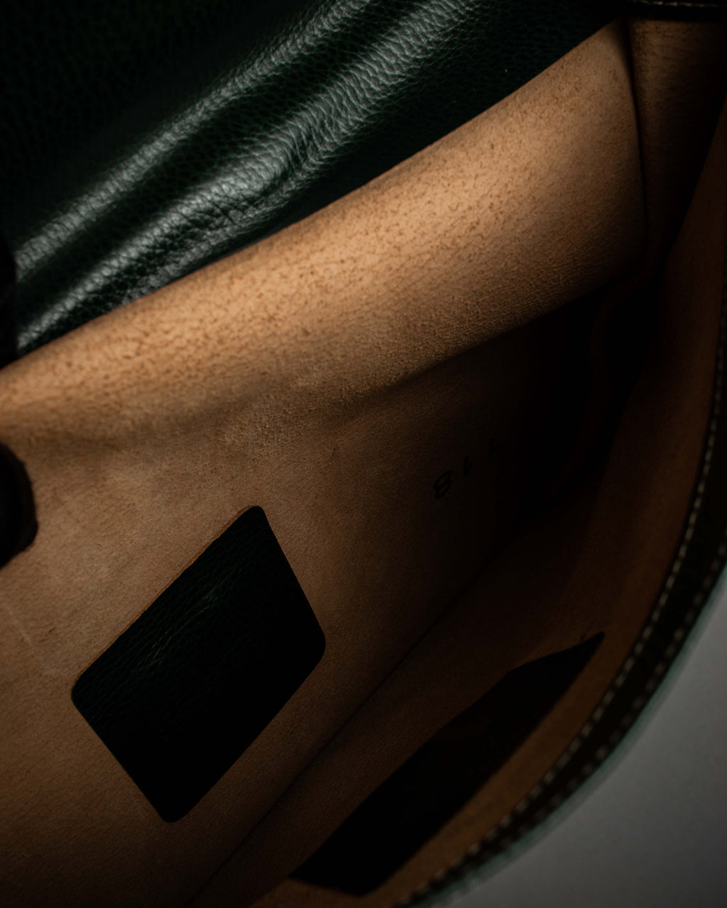 "E. MARINELLA Sottobraccio" Slide closure design 2way leather bag