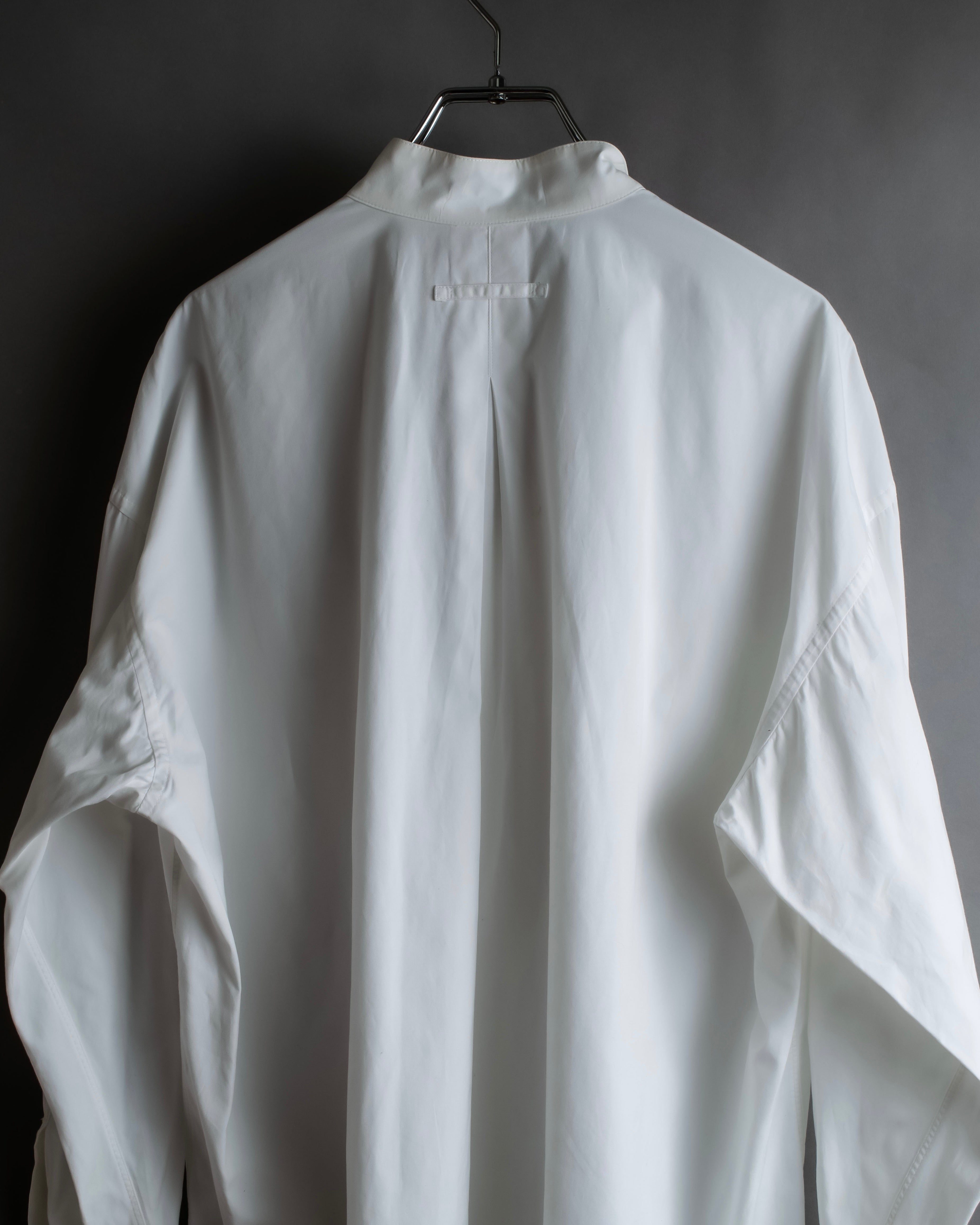 "JEAN PAUL GAULTIER" Cotton poplin stand-collar white shirt