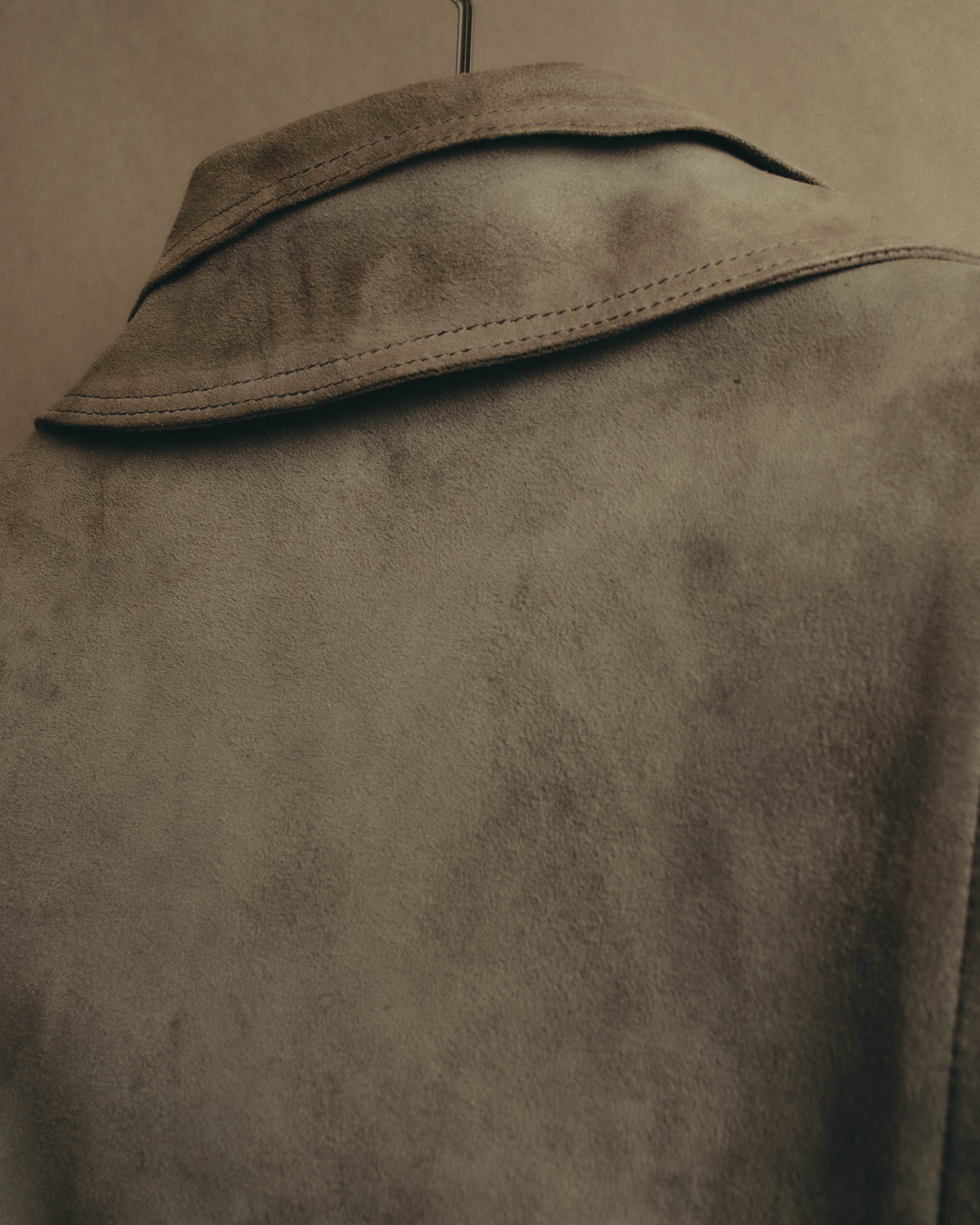 -SPECIAL- “LOEWE” 80’s-early 90’s Taupe suede leather blouson jacket