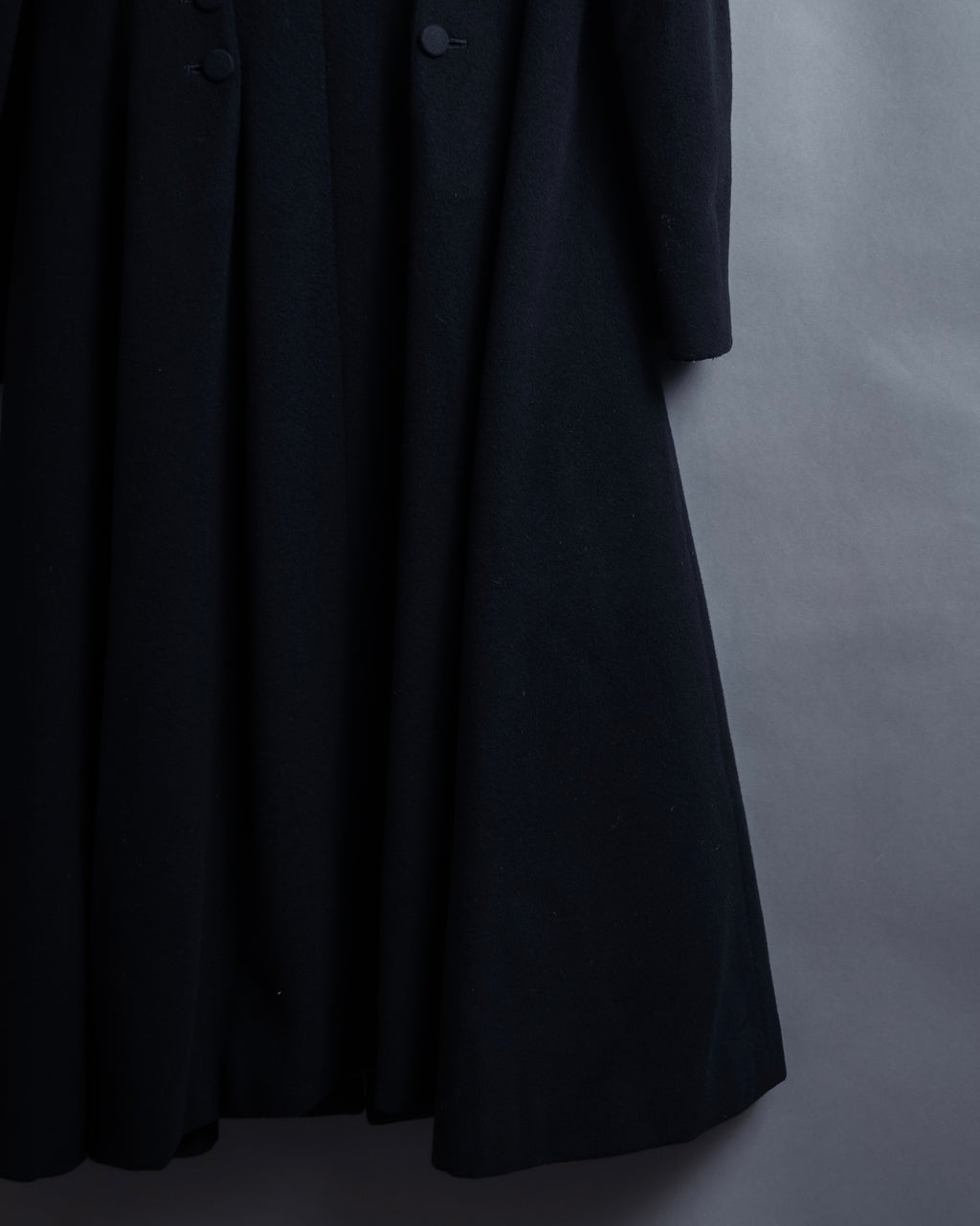 -SPECIAL- "JEAN PAUL GAULTIER"
 90's-00's Waist shape A-line silhouette black color super long coat