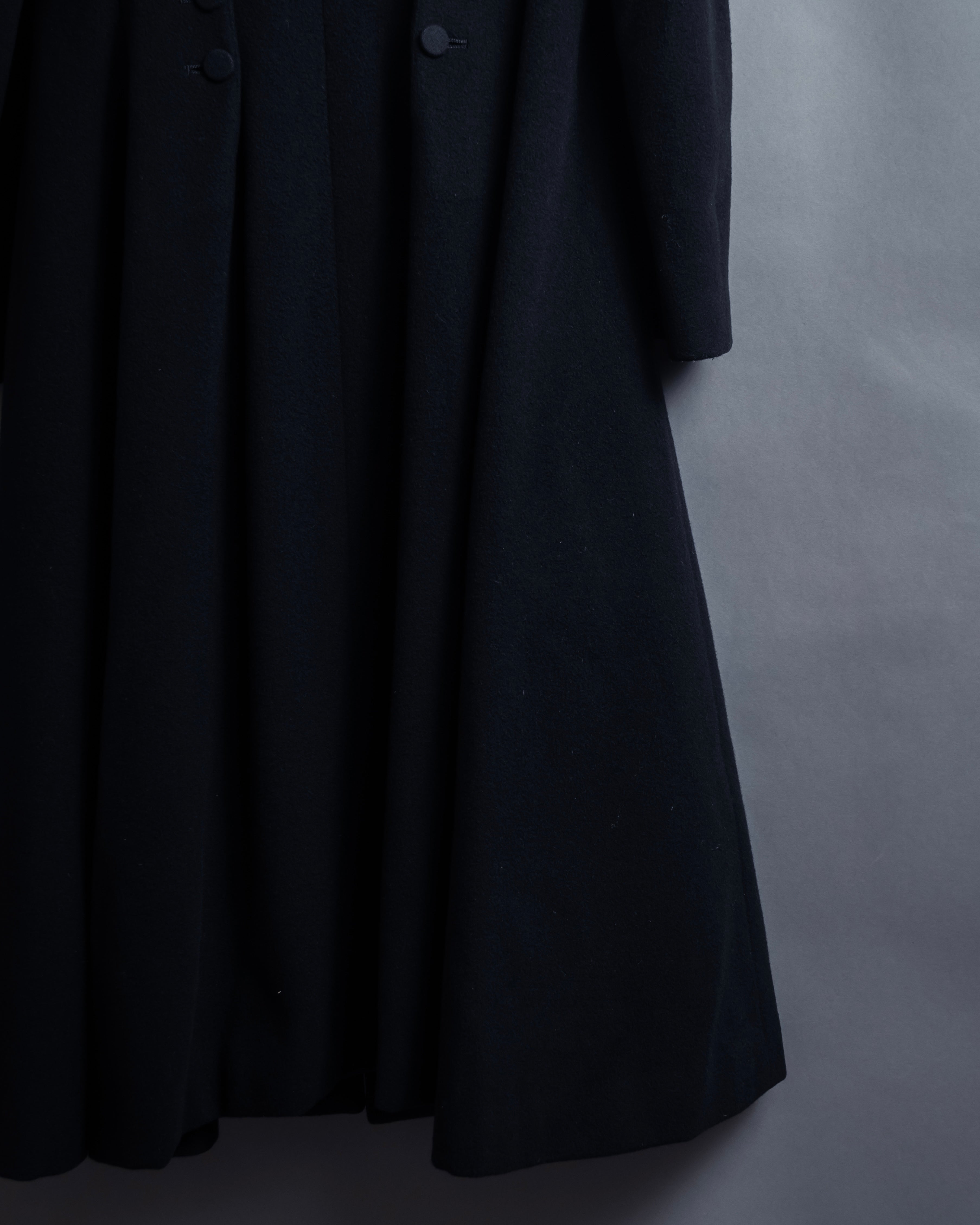 -SPECIAL- "JEAN PAUL GAULTIER"
 90's-00's Waist shape A-line silhouette black color super long coat