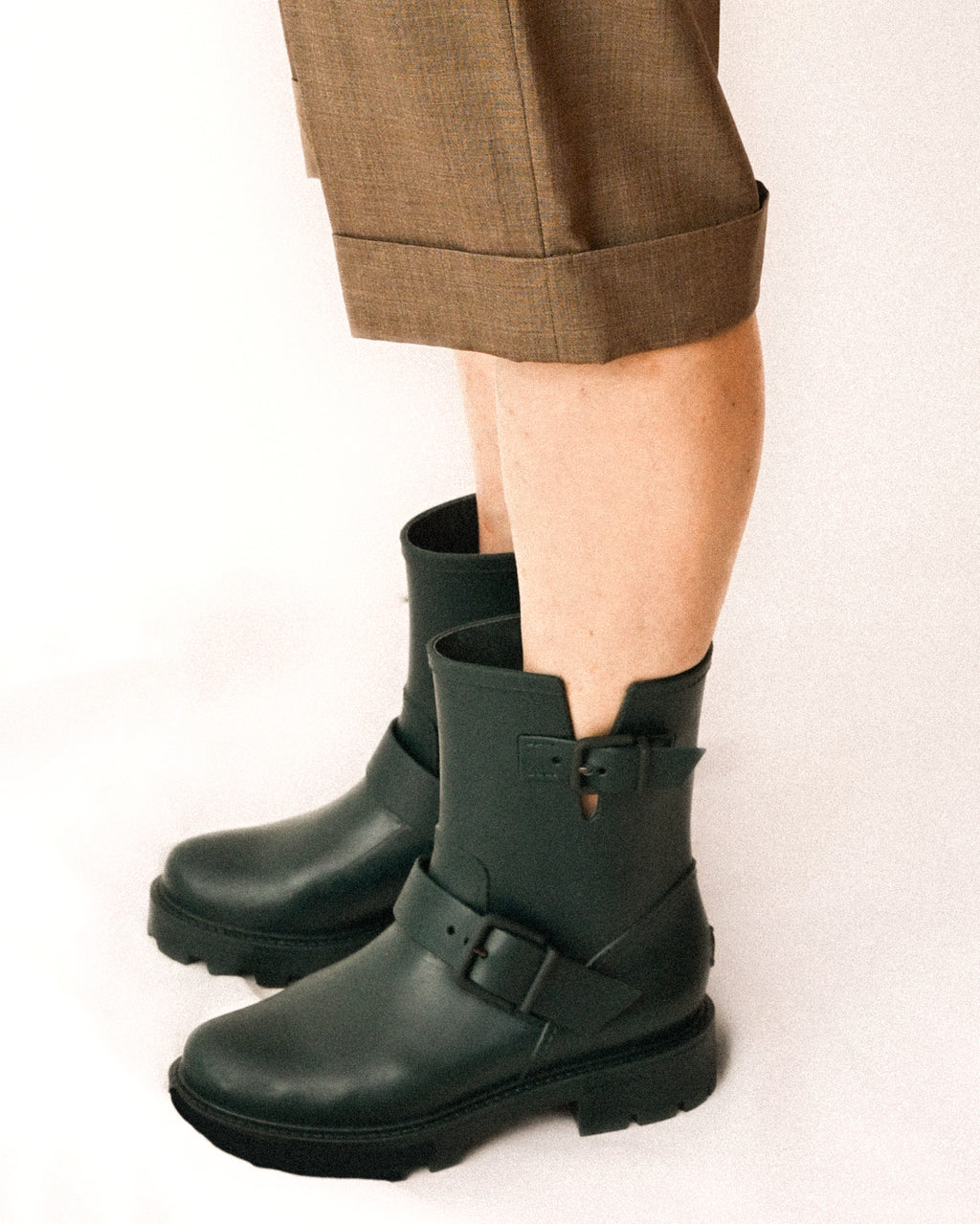 Hermes/ Silk Blended Waist Belt Shorts Brown