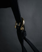 “Salvatore Ferragamo” 2000’s Pebbled leather turn lock bag